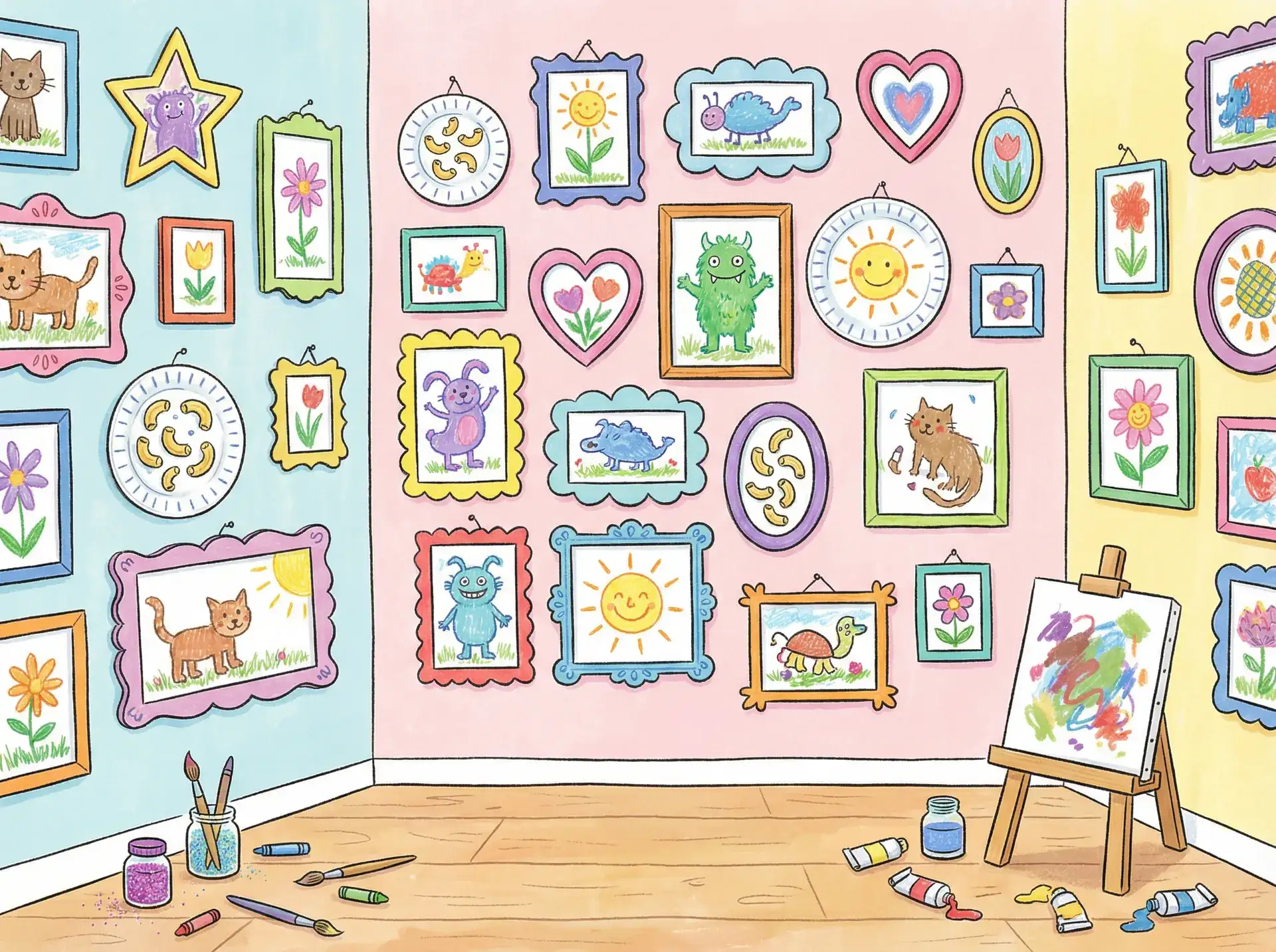 小朋友的彩色画作 - 十大黄台视频禁用app软件安卓 创意展示